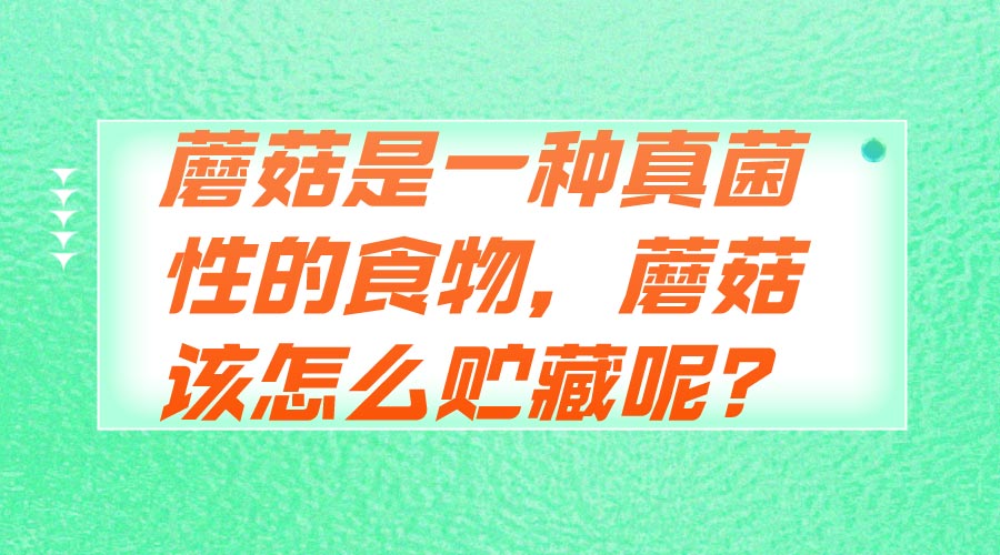 蘑菇是一種真菌性的食物，蘑菇該怎么貯藏呢？