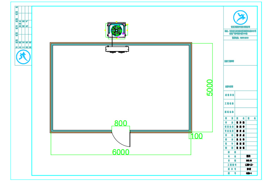 甘肅武威30平米冷凍庫設(shè)計平面圖